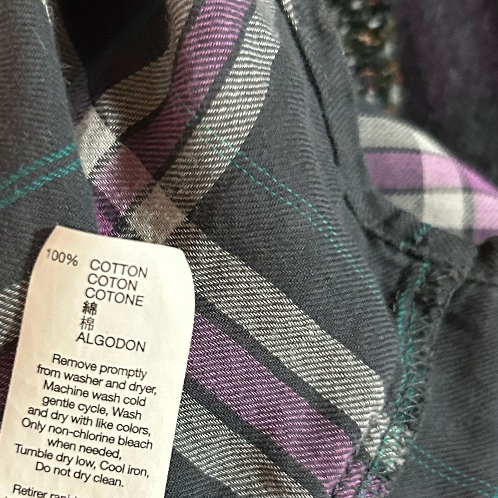 Gap Partial Button Plaid Flannel Top - image 8